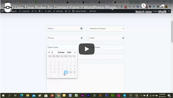 Date Time Picker for Contact Form 7 WordPress Plugin - 1
